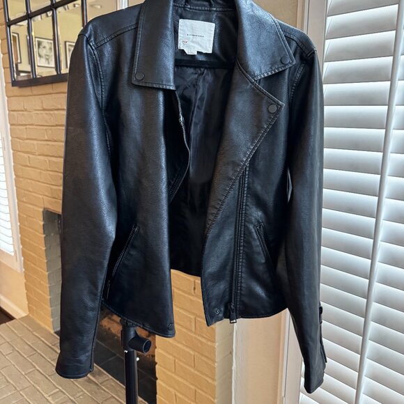 By Anthropologie Faux Leather Jacket - Picture 2 of 3